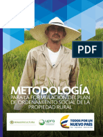 Metodología para La Formulación Del Plan de Ordenamiento Social de La Propiedad Rural PDF