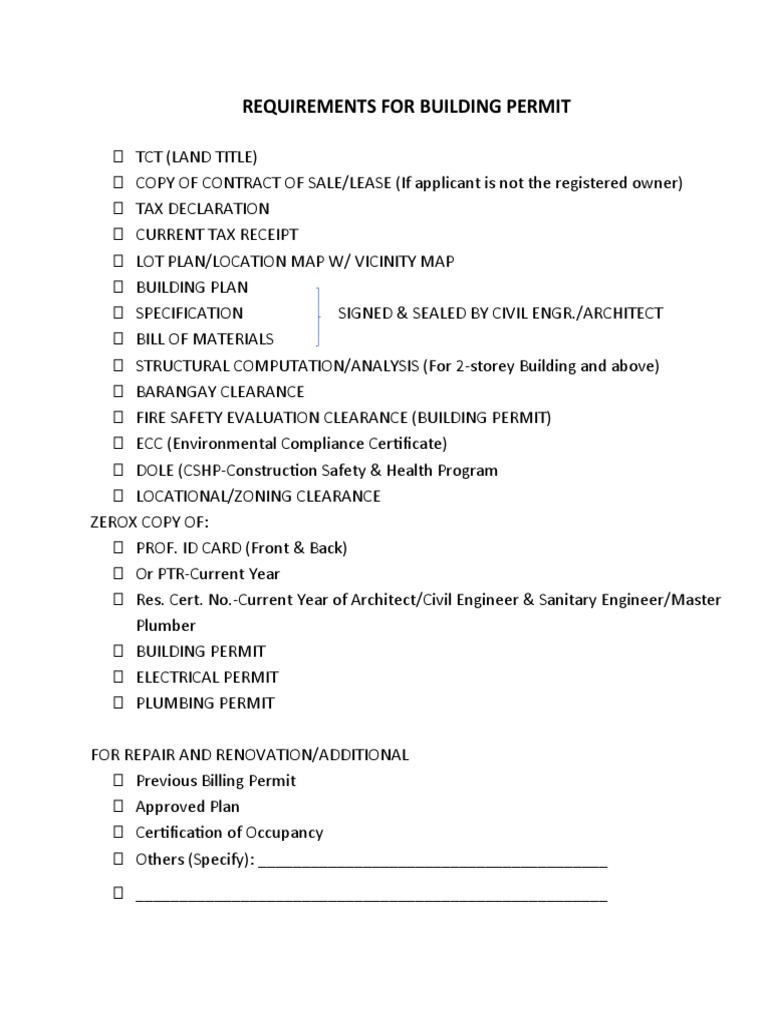 List of Requirements | PDF | Engineering | Economic Sectors