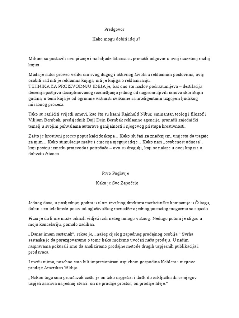 Prevod knjige a technique for producing ideas james webb young pdf