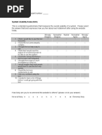 System Usability Scale (SUS)