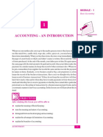 Accounting - An Introduction: Module - 1