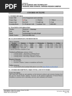 Course Outline: Department of Science and Technology Philippine Science High School Caraga Region Campus