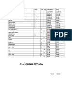 Plumbing Estimate