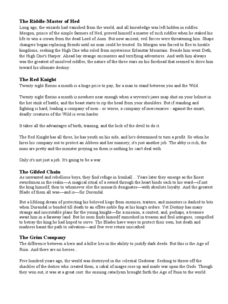 The Riddle-Master of Hed | PDF