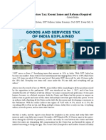GST - The Recent Issues and Reforms Required