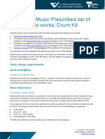 2021 VCE Music Prescribed List of Notated Solo Works: Drum Kit