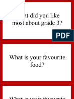 What Did You Like Most About Grade 3?