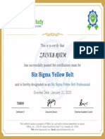 Lean Six Sigma Yellow Belt Certification 