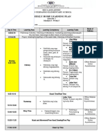 Week 5 KIndergarten Weekly Home Learning Plan