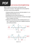 Sine and Cosine Functions (Stretching&Shrinking) : Sinx and Cosx Are The Two Basic and Frequently Used