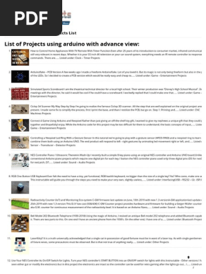 Advanced View Arduino Projects List -1