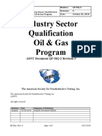 Industry Sector Qualification Oil & Gas Program: ASNT Document QP-ISQ-2 Revision 0