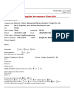 MRC Supplier Assessment Checklist: Revision Date: January 2009