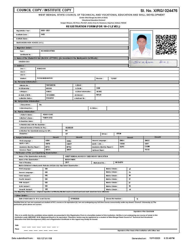 ApplicationReceipt 2021024476 PDF | PDF | Test (Assessment ...