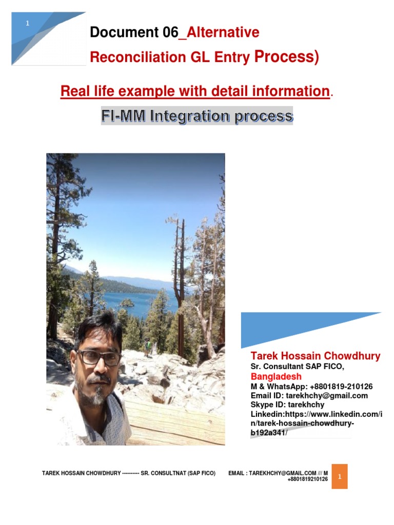 SAP Alternative Reconciliation GL Process | PDF | Computing | Accounting