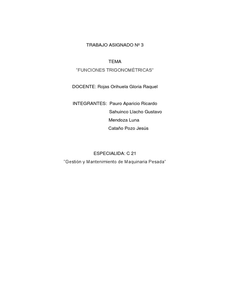 Trabajo Asignado #4 | PDF