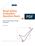 Road Safety Evaluation Question Bank: Measuring Attitude Change Questions