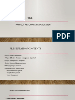 Chapter Three:: Project Resource Management