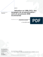 Modélisation en UML-OCL des langages de programmation - vers un processus IDM incrémental