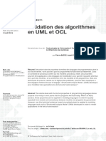 Validation des algorithmes en UML et OCL