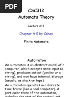 CSC312 Automata Theory: Chapter # 5 by Cohen