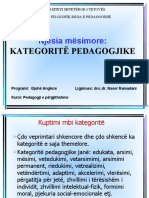 Kategoritë Pedagogjike