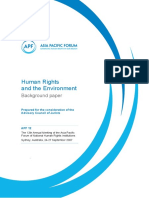 Human Rights and the Environment Background Paper