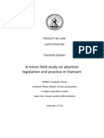 A Minor Field Study On Abortion Legislation and Practice in Vietnam