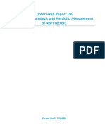 Internship Report On Investment Analysis and Portfolio Management of NBFI Sector