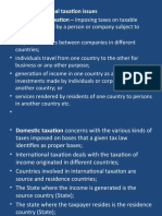 International Taxation Issues and Double Taxation Avoidance