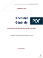 Cours de Biochimie Générale - 2020-2021 - Version Étudiant