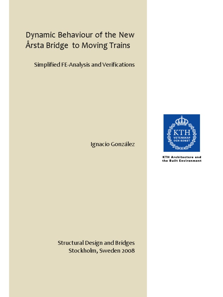 Exjobb Ignacio | PDF | Young's Modulus | Bridge