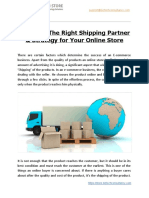 Choosing The Right Shipping Partner & Strategy For Your Online Store PDF