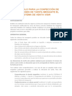 Protocolo para La Confección de Elevaciones de Tarifa Mediante El Sistema de Venta Visir