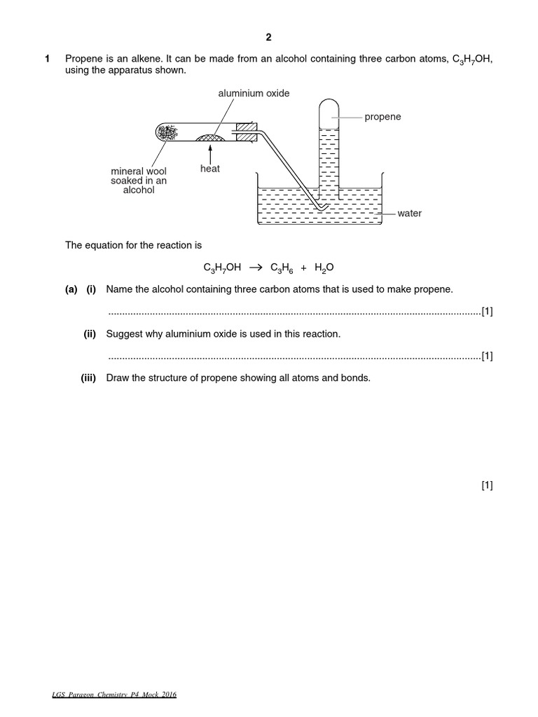 Mock Chemistry P4 PDF Acid Titration