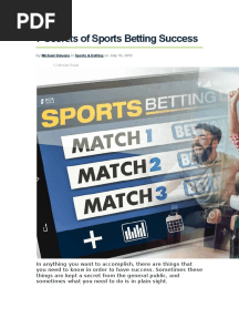7 Secrets of Sports Betting Success