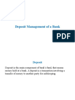 Deposit Management of A Bank