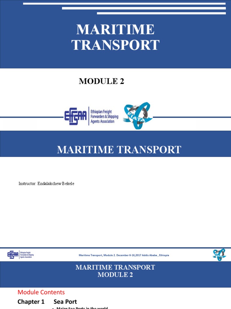 Maritime Transport Overview and Ports | PDF | Port | Containerization