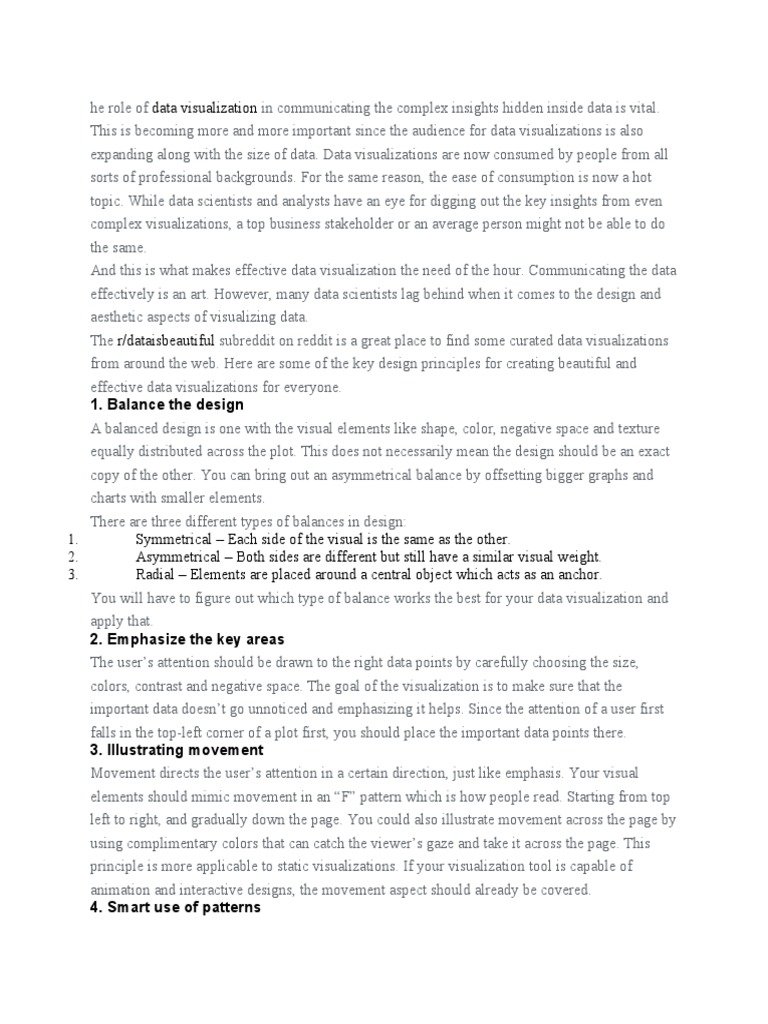 Principles of Data Visualization | PDF | Attention | Chart