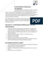 Ficha y Requisitos Arrendatario