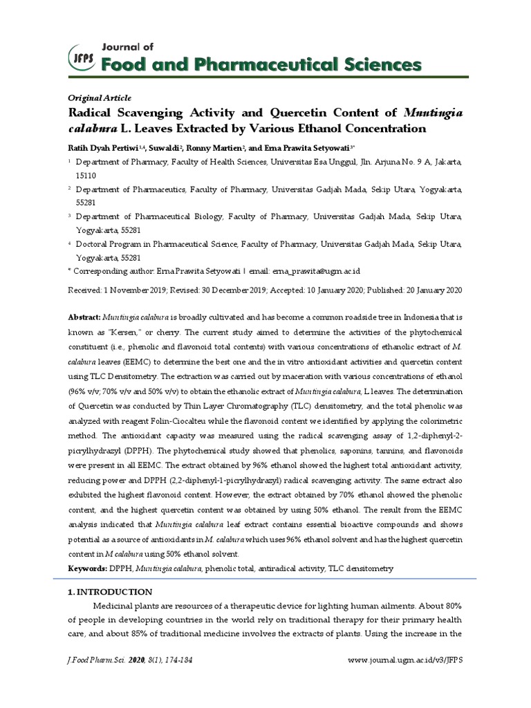Jurnal Food and Pharmaceutical PDF Polyphenol Flavonoid