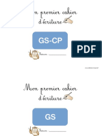 Cahier Décriture GS CP PDF