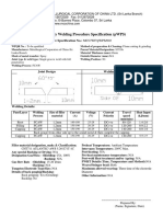 Preliminary Welding Procedure Specification No.: MCC/WF/pWPS/002