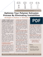 Optimize Your Polymer Extrusion Process by Eliminating Instabilities