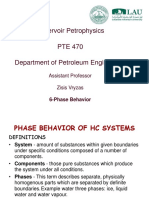 06-Pet Eng Design - PTE - 470 - Phase Behavior PDF