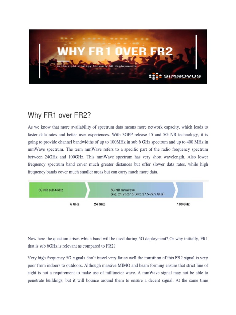 Why Fr1 Over Fr2 Pdf Extremely High Frequency Networks