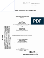 Microbial Enhanced Oil Recovery Research Summary Report