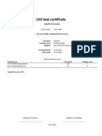 CES Test Certificate: Andrii Zinoviev