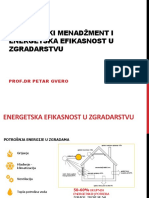 Energetski Menadžment I Energetska Efikasnost U Zgradarstvu: Prof - DR Petar Gvero