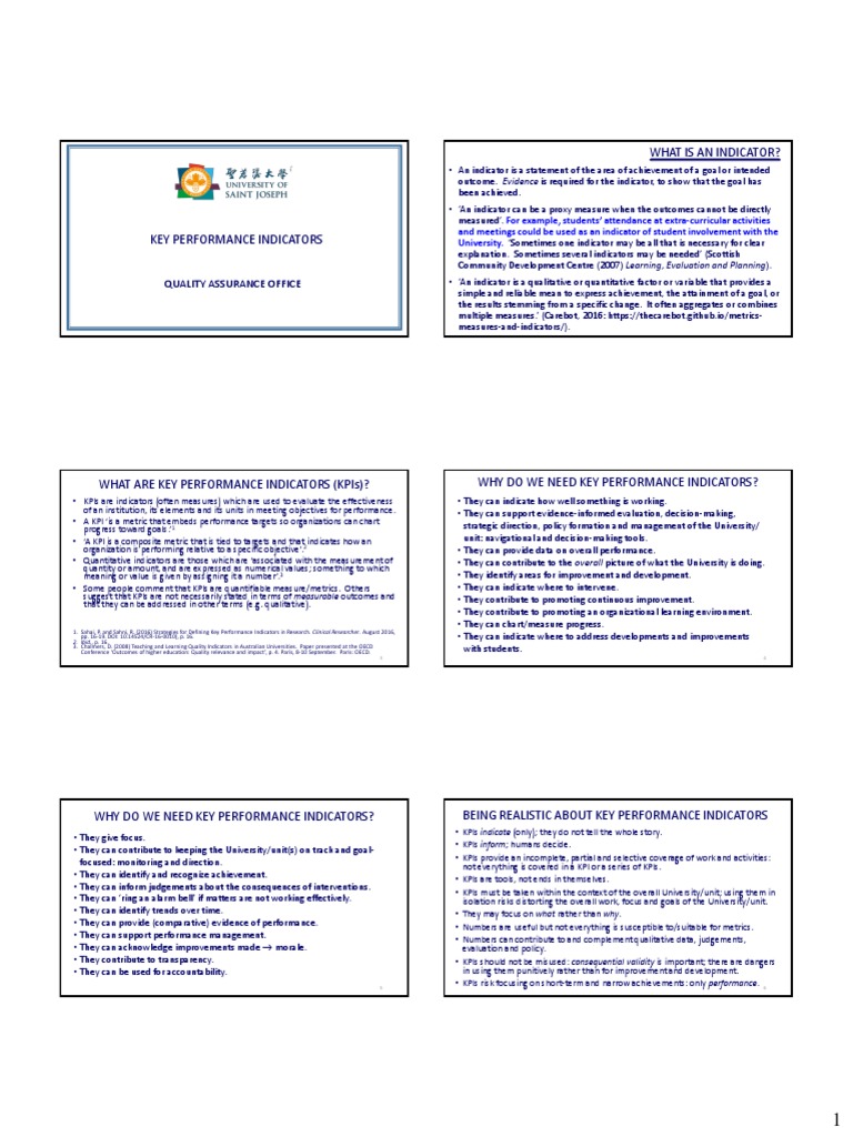 Key Performance Indicators PDF | PDF | Performance Indicator | Goal